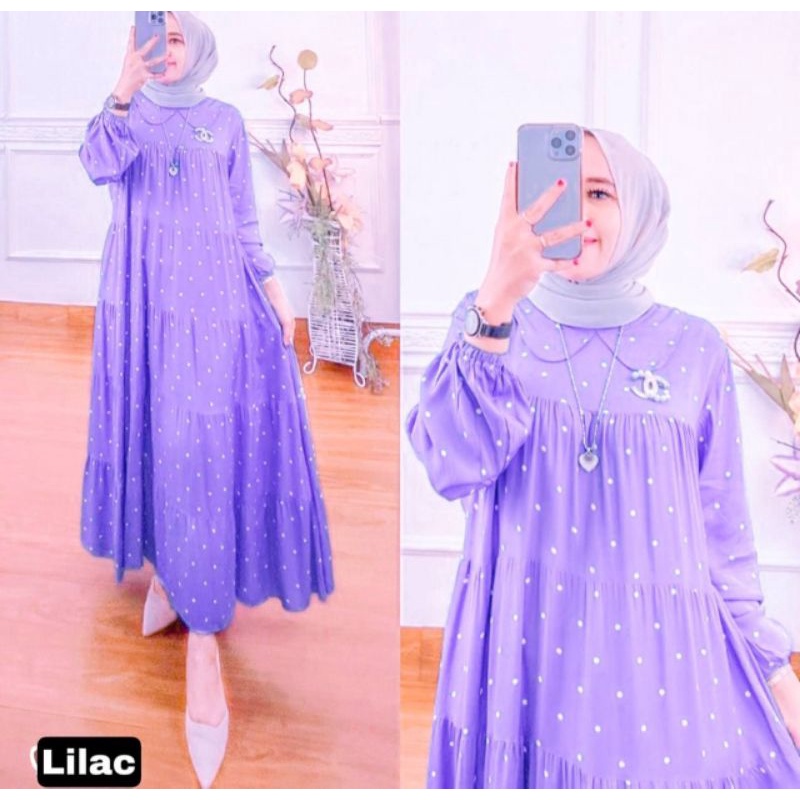 MIDI DRESS POLKA GAMIS POLKA GAMIS SUSUN