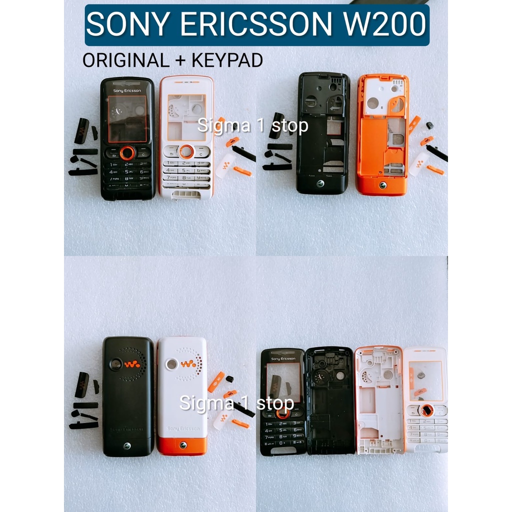 CASING SONY SONY ERICSSON W200 + TULANG  HOUSING  KESING FULL SET JADUL SONY ERICSSON  W200