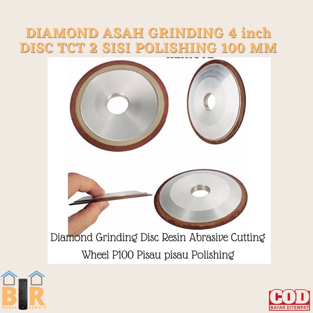 Diamond Asah Grinding4 inch DISC TCT 2 SISI POLISHING 100mm