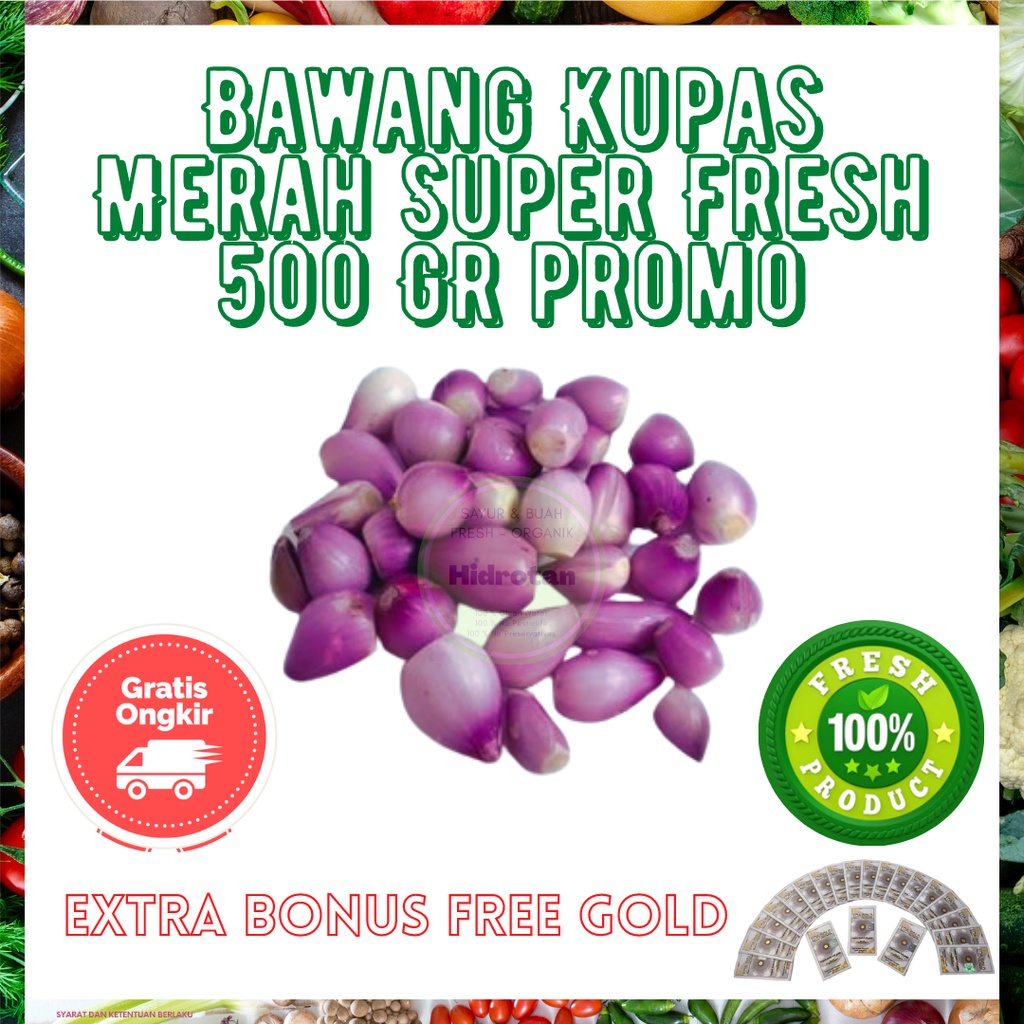 

Bawang Merah Kupas 500 gr - Sayuran Murah | Paket Sayur Combo Fresh - Makanan Segar - Promo Free Emas