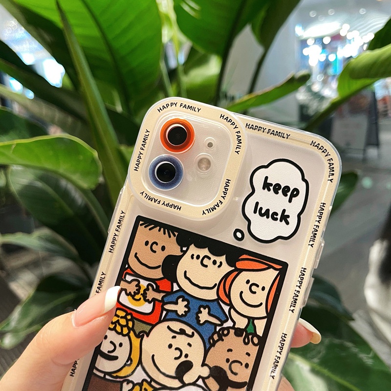 Case Pelindung Transparan Motif Kartun Snoopy Untuk Iphone 7 8 SE2020 7 + 8 PLUS 11 12 13 PRO MAX