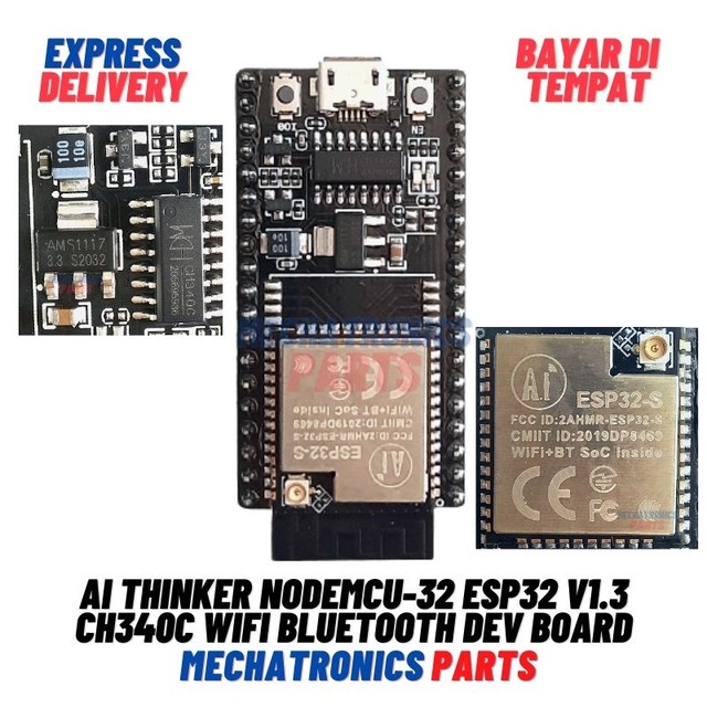 [5645] Ai Thinker NodeMCU-32 ESP32 V1.3 CH340C ESP32 CH340 WiFi Bluetooth Dev Board