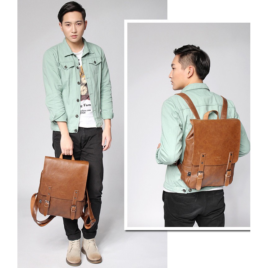 tas ransel kulit pria import ts455