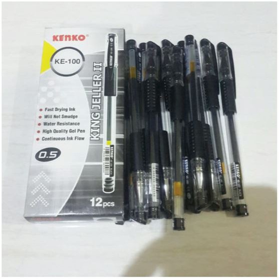 

Kenko KE-100 Pulpen Gel Tinta Hitam