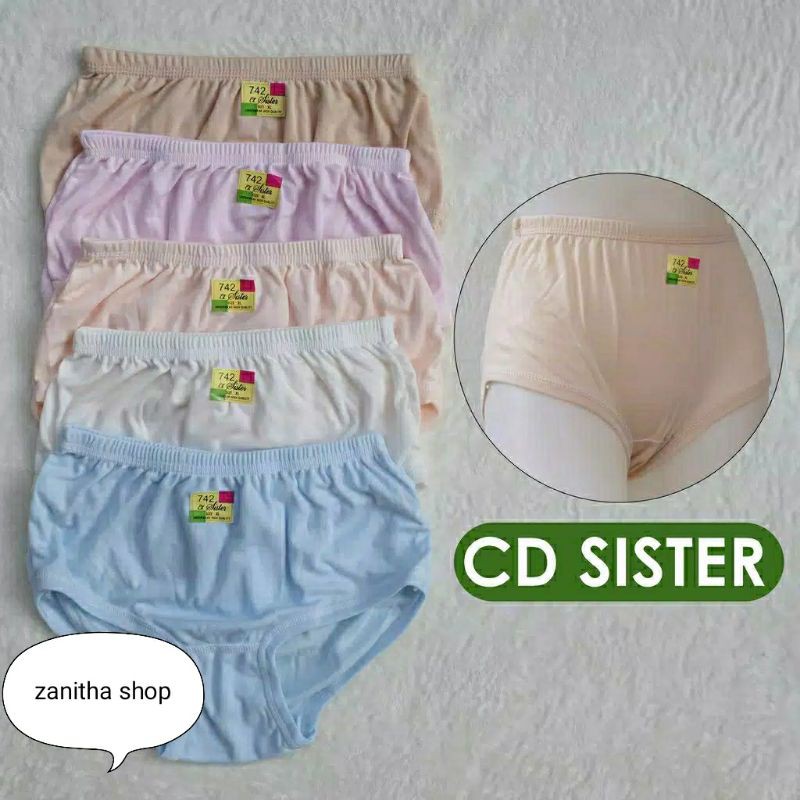 celans dalam wanita sister/cd wanita bahan kaos kualitas terjamin adem/cd sister 742