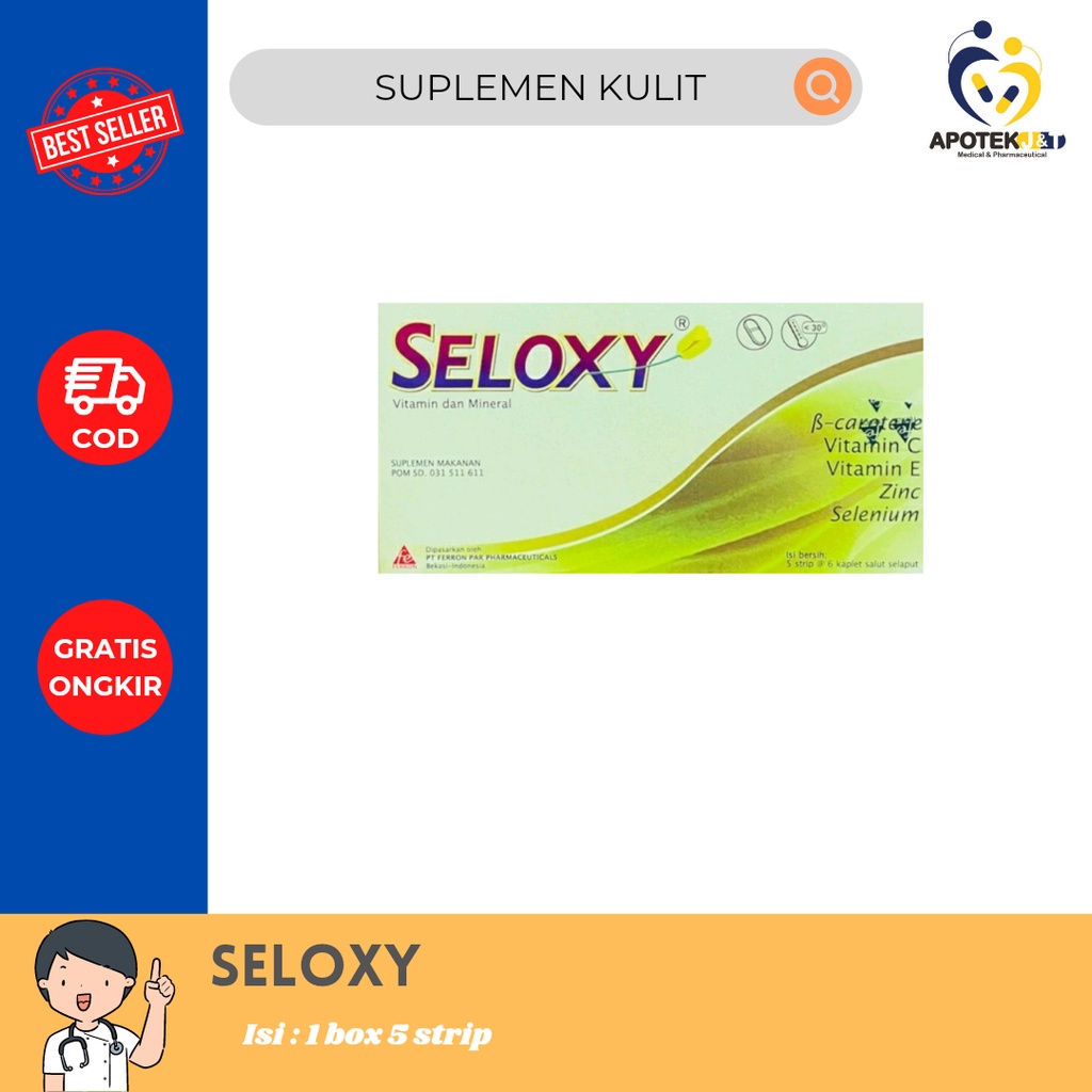 Seloxy AA / Seloxy Premium / Seloxy Cap / Vitamin kulit jerawat / Mencerahkan kulit glowing / Promil / Suplemen Anti aging