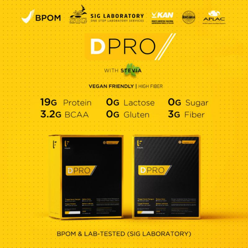 Fitlife Dpro 50 Servings BPOM Halal Meal Replacement