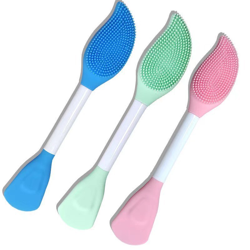 GO! KM329 KUAS MASKER SILIKON+SIKAT PEMBERSIH KOMEDO 2IN1 SILICONE BRUSH FACE MASK COD