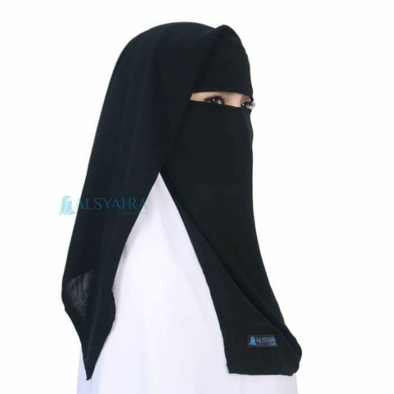 Niqab Egypt Sifon Jetblack-Alsyahra Exclusive