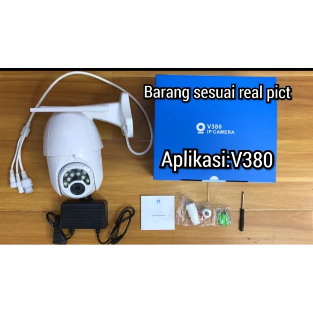 cctv wifi wireless mini ptz v380 full hd 1080 double light ir dan led