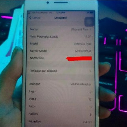 iPhone 8 PLUS 64GB Gold iBOX Resmi Second/Bekas Pribadi