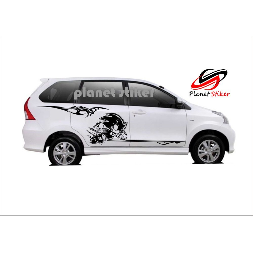 PAKET FULL SET STIKER CUTTING STIKER MOBIL AVANZA XENIA MOTIF SONIC TRIBAL SPORTY MANTAB Shopee Indonesia