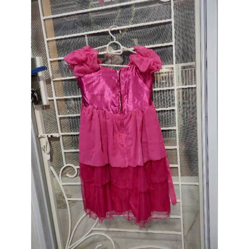 Dress Pink Princess Dress ultah Dress CNY 5-7 tahun keatas