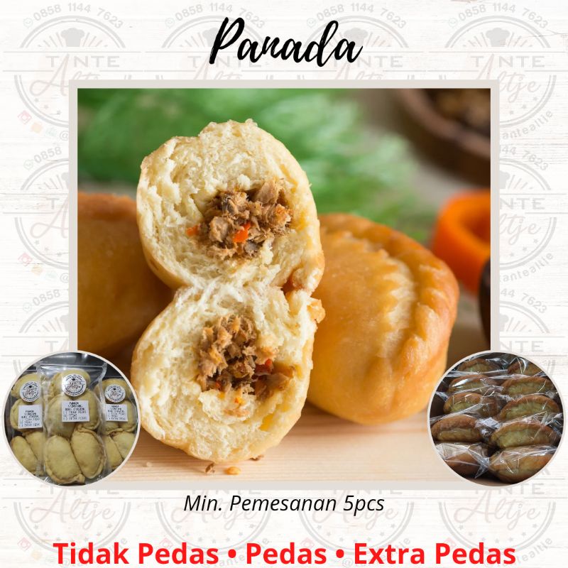 

[5pcs] PANADA MANADO ikan suwir roti isi ikan suwir homemade matang dan 1/2 matang tanpa santan panada ikan