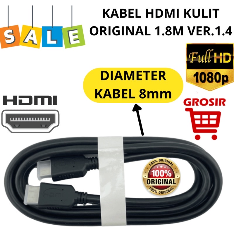 high speed kabel hdmi to hdmi ver.1.4 Full HD 3D diameter kabel 8mm  1.5m 2Y