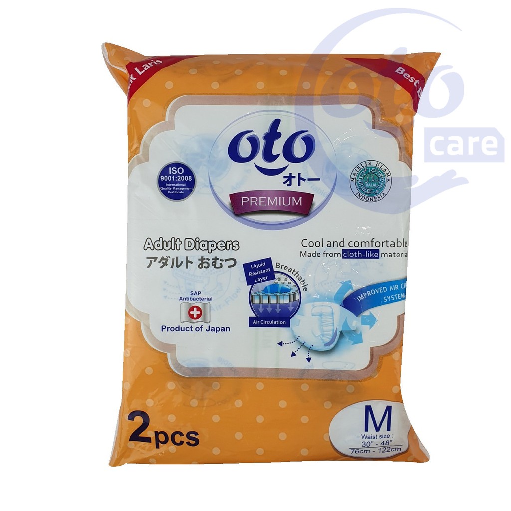 OTO Popok Dewasa PREMIUM ( Daya Serap Lebih Banyak ) Lem Perekat Adult Diapers M / L / XL isi 2 pcs