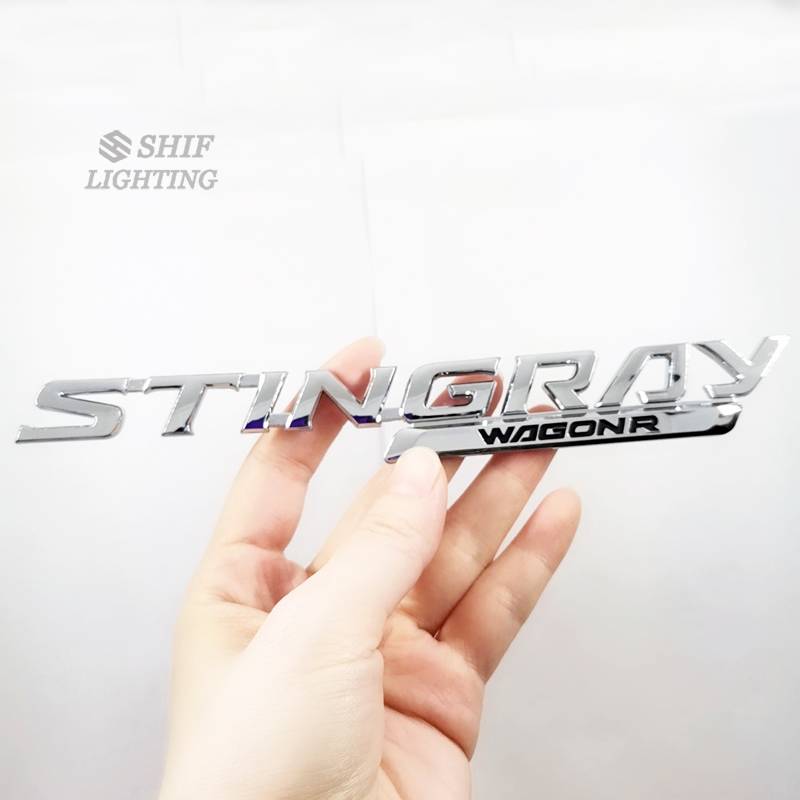 1pc Stiker Emblem Logo Stingray Wagon R Bahan Abs Krom Untuk Suzuki