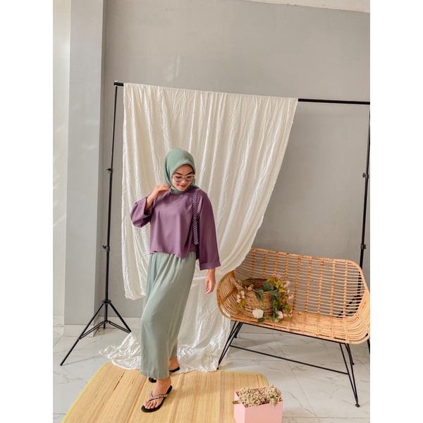 daniella crop top // atasan lucu // baju atasan wanita // luna crop top // stacy crop top-Plum (SH)