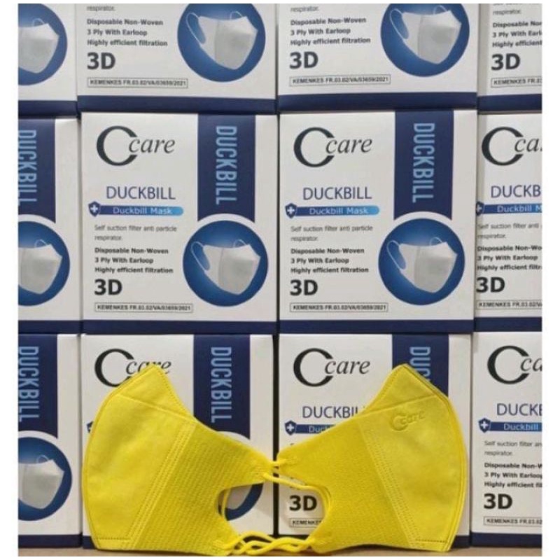 MASKER 3PLY DUCKBILL CCARE ISI50PCS,MASKER 3PLY DUCKBILL 3D OCARE