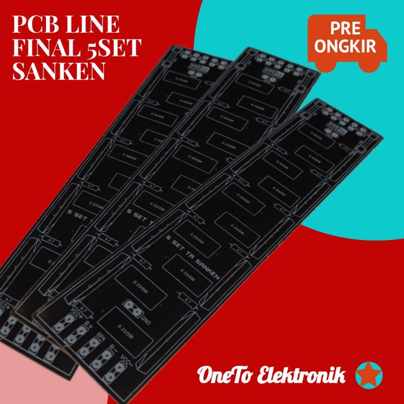Pcb transistor final sanken 5set