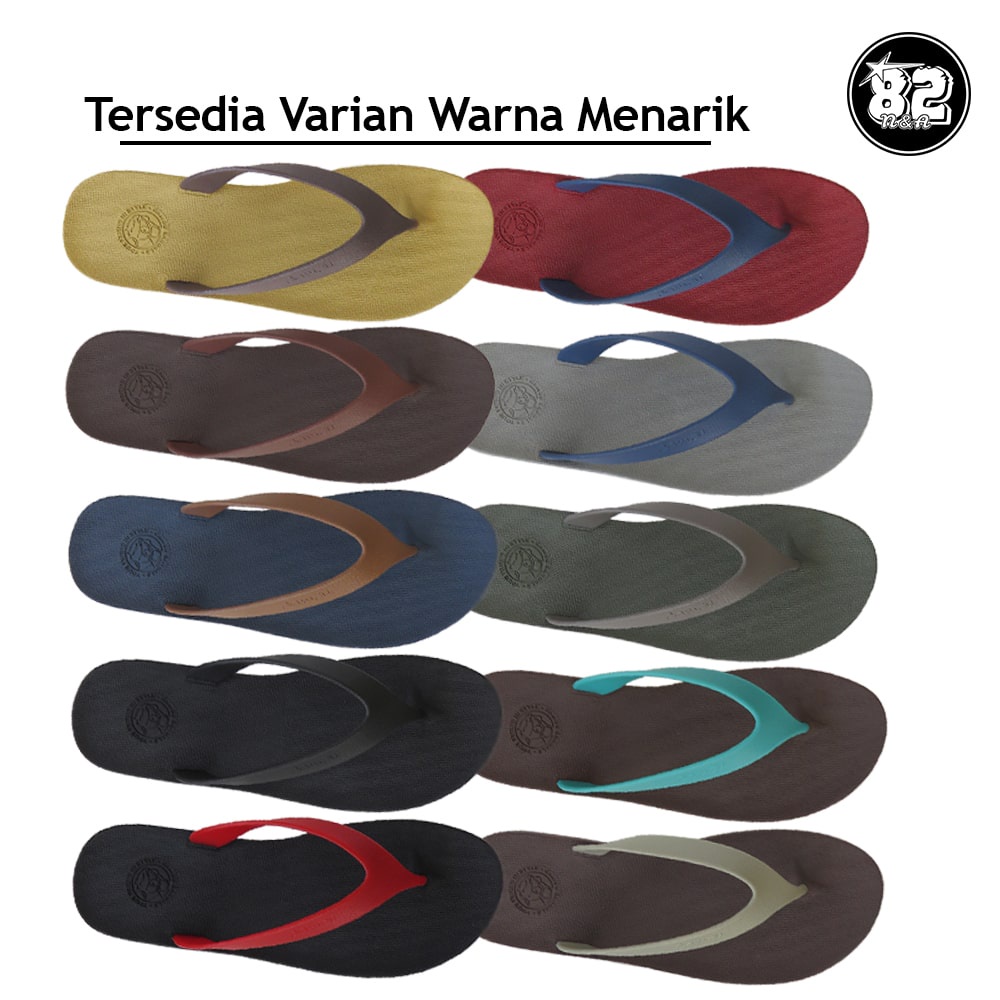 WR Rubber Flip-Flops - Sandal Jepit Pria / Sendal Jepit Pria / Camou Original Anti Slip Licin - Red Black