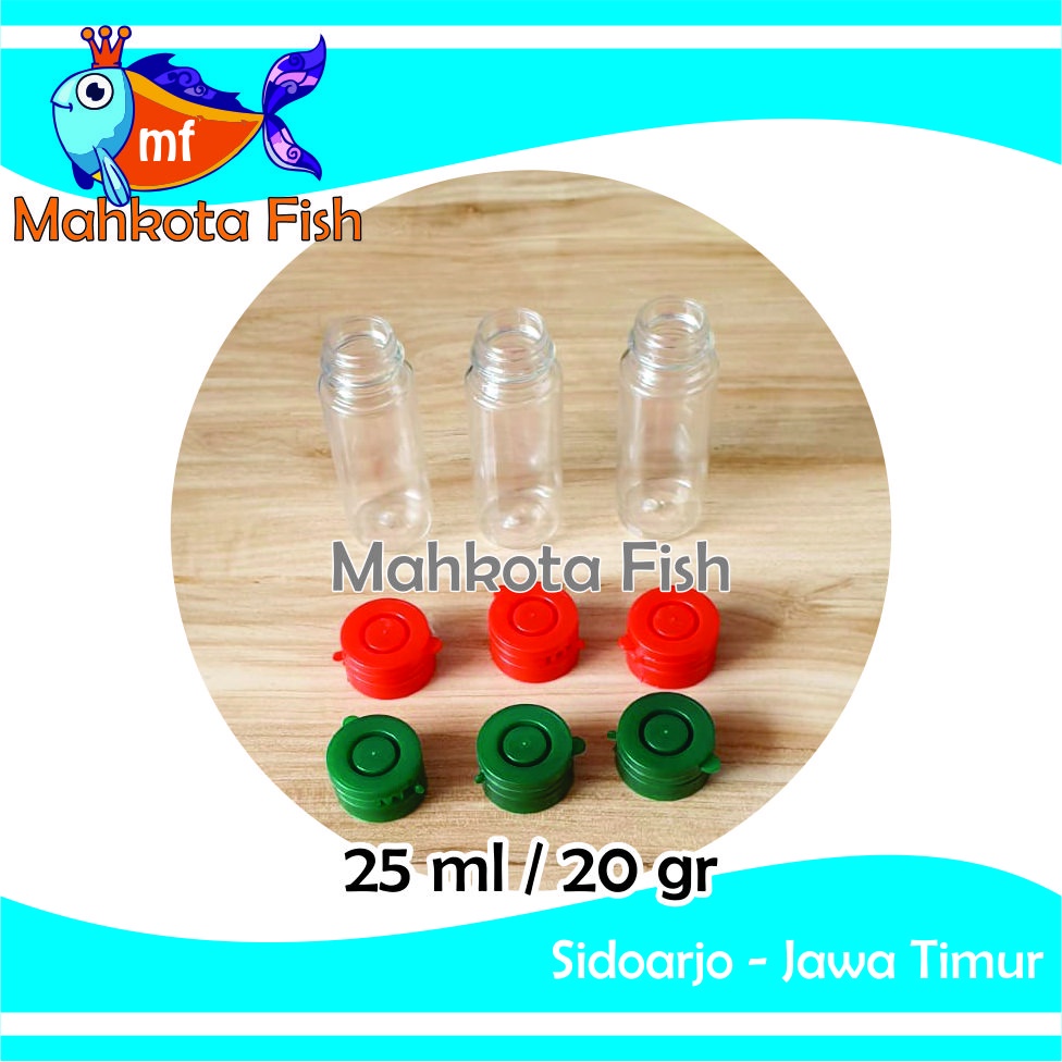 Botol Plastik 25 ml (BENING) | Botol Repack 20 gram | Botol Kemasan | Botol Kosong | Botol Bening