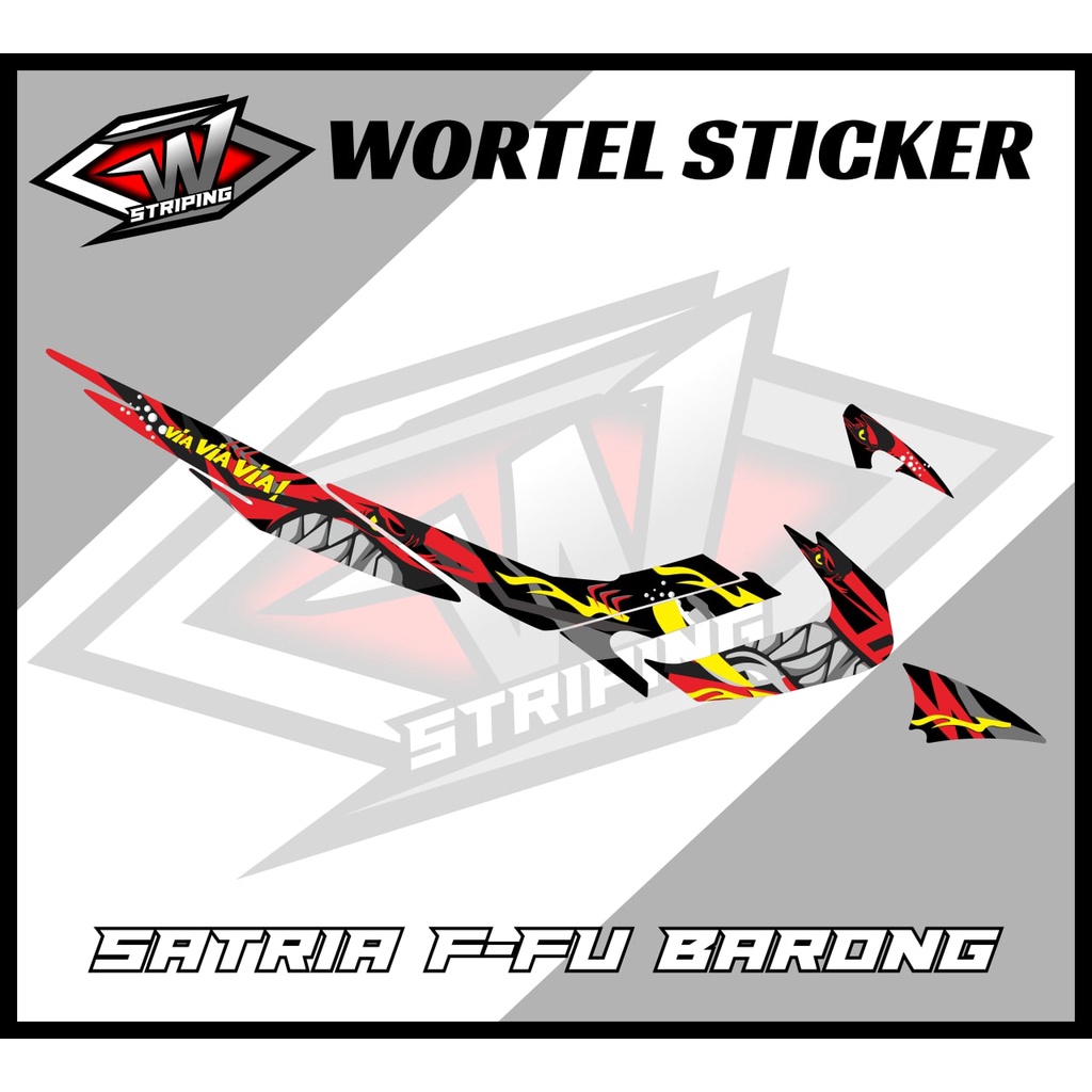 Striping Sticker Hologram Variasi Motor Satria Lama/Barong Hiu