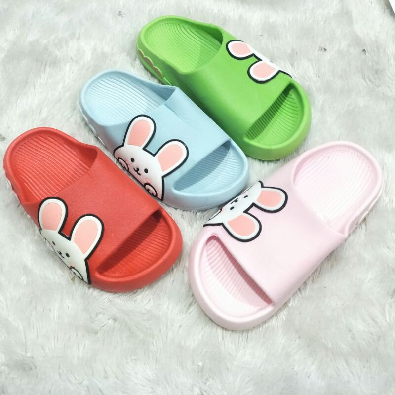 sandal selop anak dewasa bahan full karet ringan empuk Laluna - slip on anak rabbits