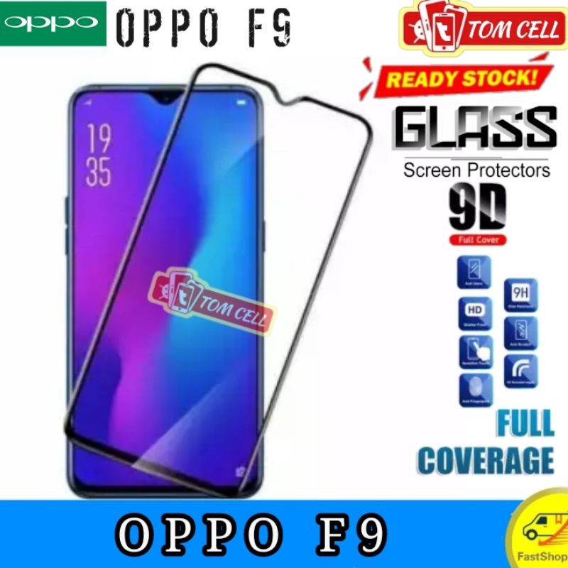 Tg Anti Gores Layar Oppo F9 Tempered Glass Full Screen Protector Shopee Indonesia