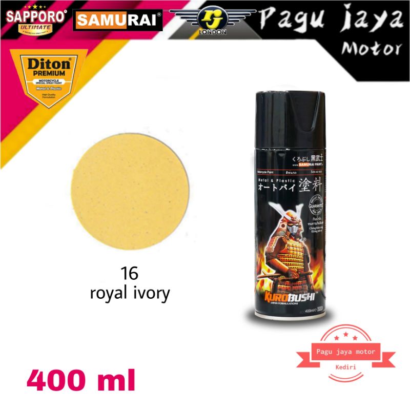 SAMURAI PAINT ROYAL IVORY 16 cat semprot spray paint pilox pilok