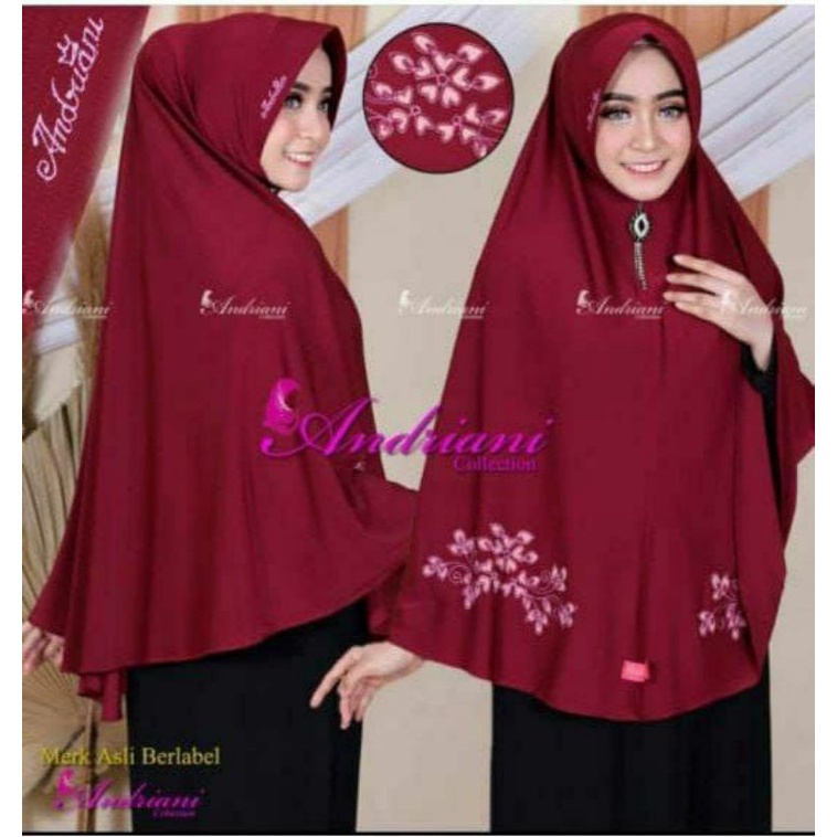 (COD) HIJAB INSTAN BUNGA BORDIR JUMBO HIJAB LANGSUNG JERSEY ADEM TERLARIS KERUDUNG MODEL BARU BERGO 