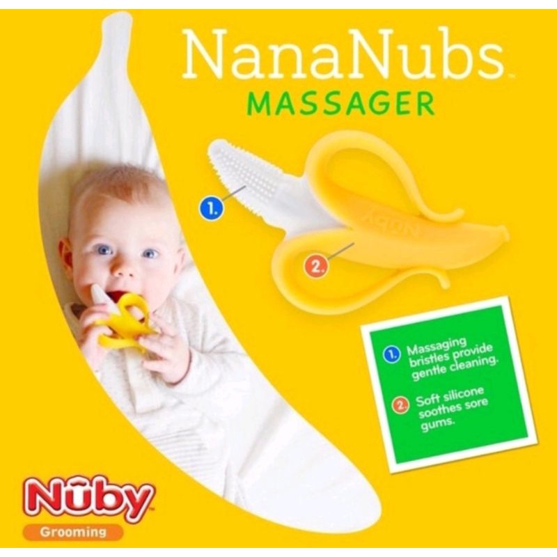 Nuby banana tootbrush/nuby gigitan bayi/nuby teether