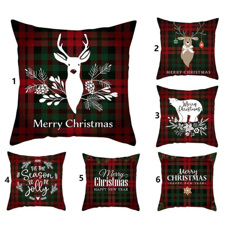 sarung bantal sofa natal 2021