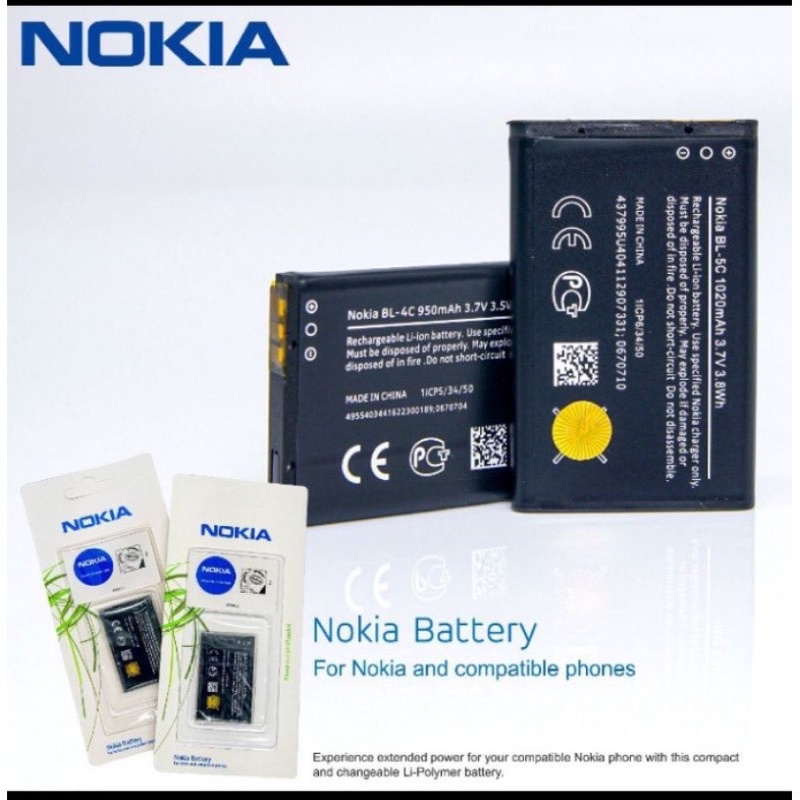 Jual BATTERY NOKIA BL 5C ORIGINAL 100 / BATERAI NOKIA BL 5C Shopee