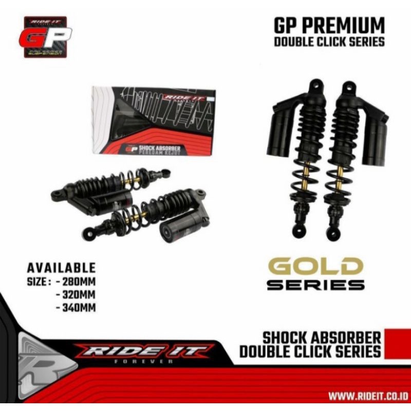 shock breaker belakang tabung atas merek ride it GP premium RX-King UK 320mm