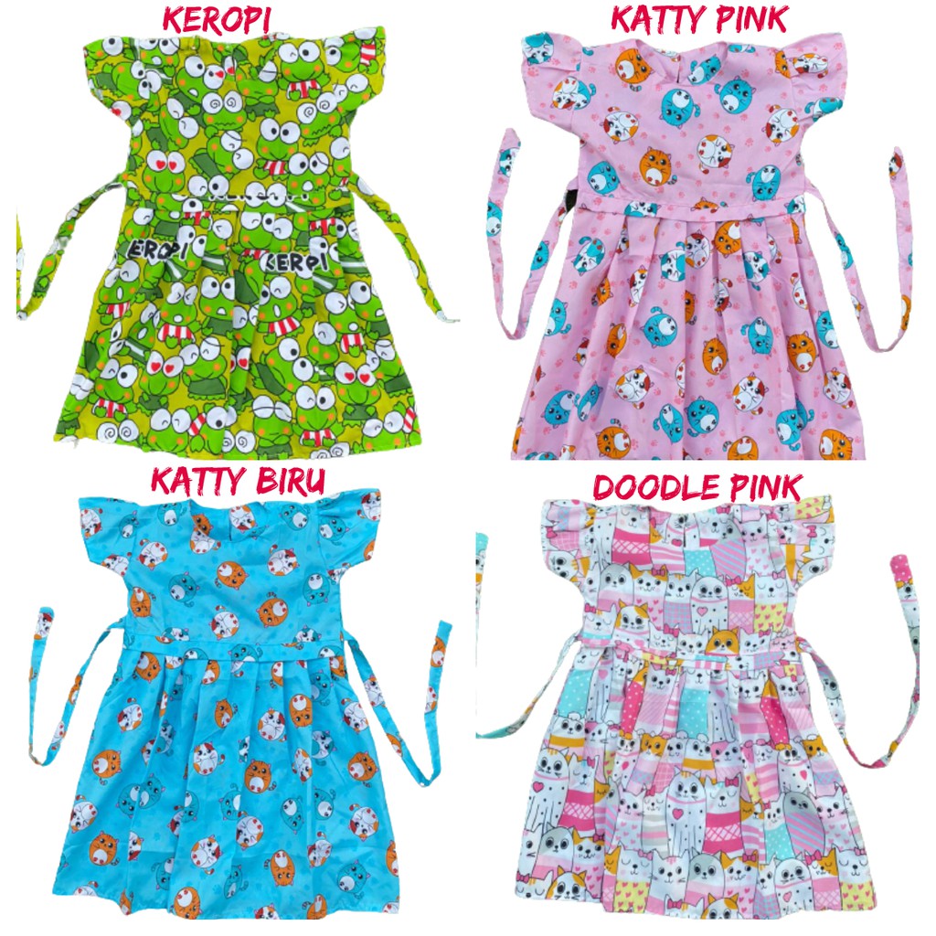 DRESS ANAK KARAKTER / DRES TALI 1-5TH / GAUN ANAK