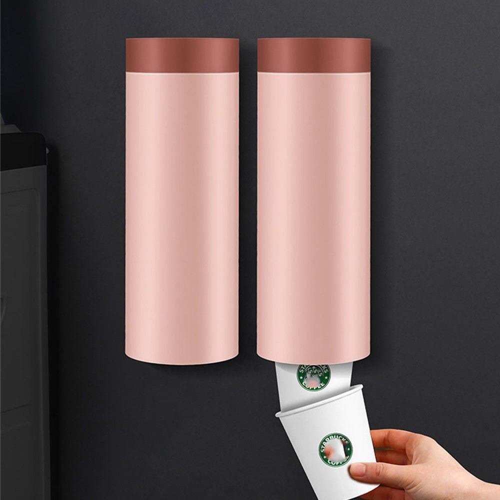 PREVALENT New Cup Dispenser Creative Disposable Cups Holder Cup Holders Office Wall Mount Home Adhesive With Paste Pull Type/Multicolor