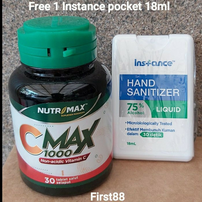 NUTRIMAX C MAX 1000 ISI 30 TABLET. FREE 1 INSTANCE POCKET 18 ML