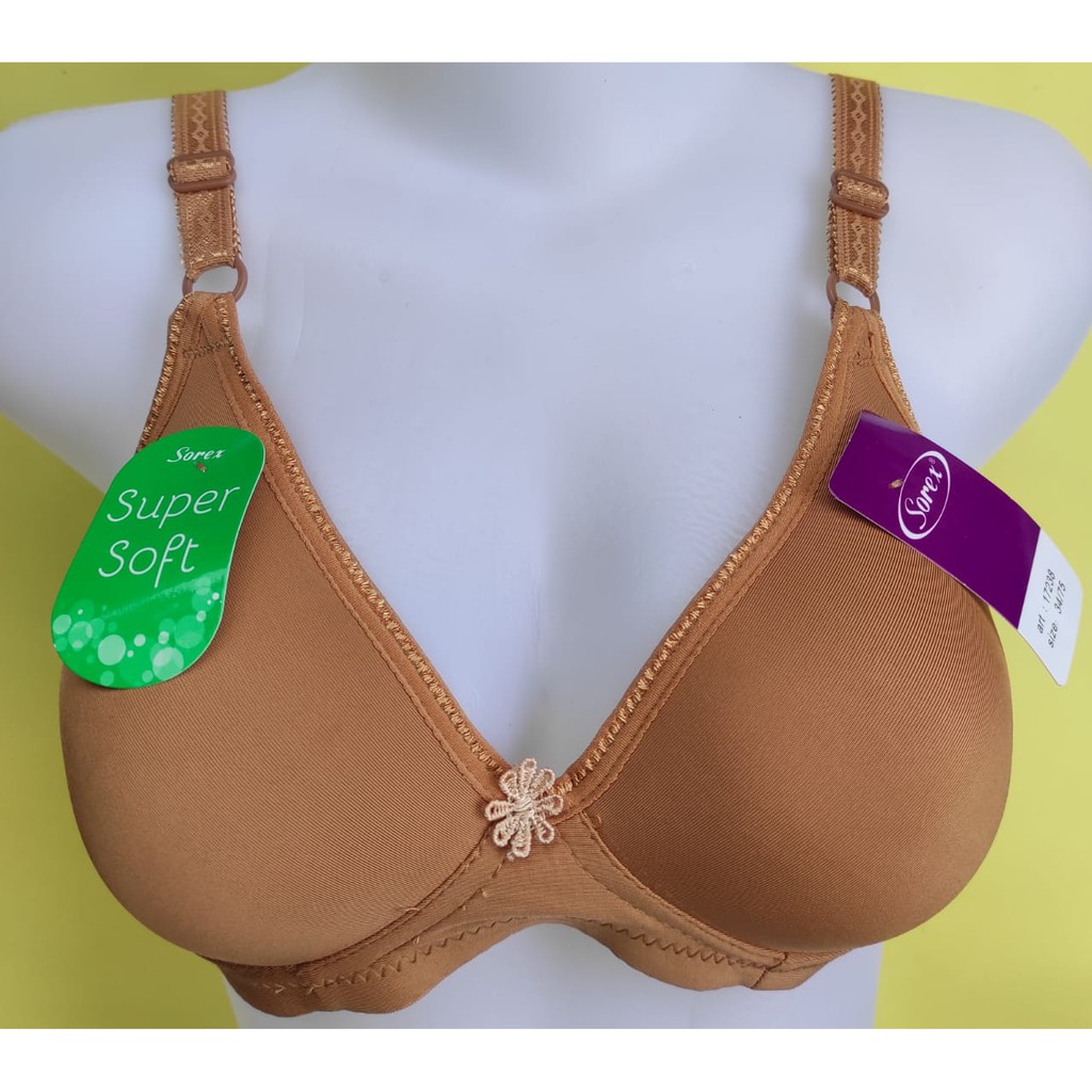 Sorex 17238 - 1 Pcs BH, Bra Wanita, Pakaian Dalam Wanita - Tanpa Kawat, Bahan Berkualitas, 10 Warna Pilih