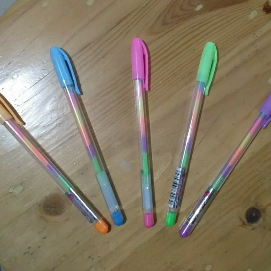 

Pulpen ballpoint Gel Rainbow Lucu dan Unik