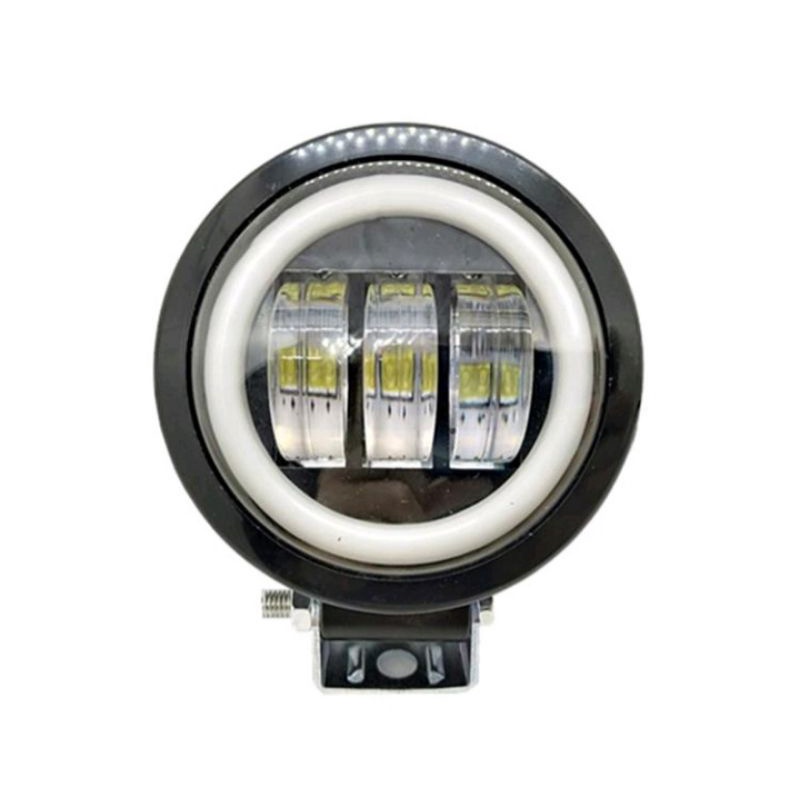 Lampu tembak sorot Led Cree 3 mata Lensa 6D Bulat ring biru Lampu tembak 2 warna putih/kuning