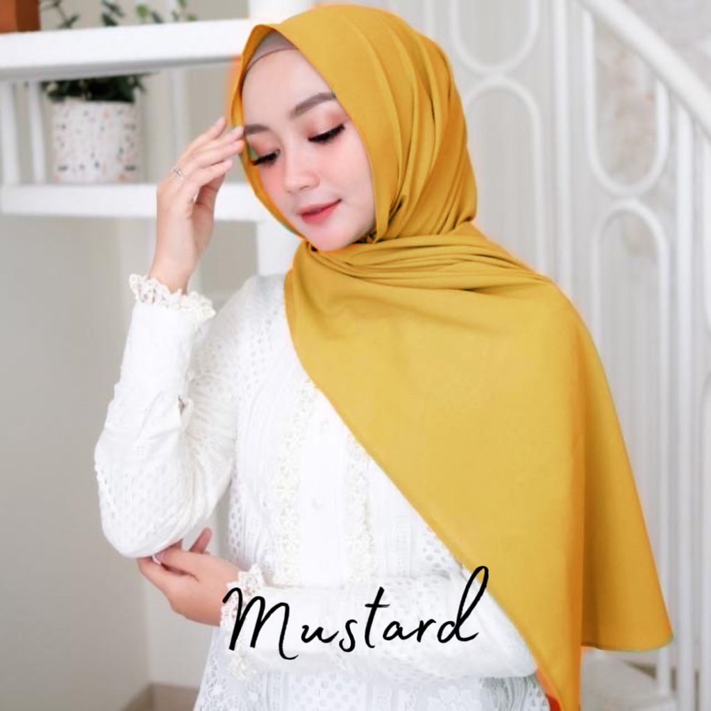 [COD] JILBAB PASHMINA SABYAN / DIAMOND STRECH / BAYAR DITEMPAT / HIJAB PASHMINA / KERUDUNG NYAMAN-Sabyan Mustard