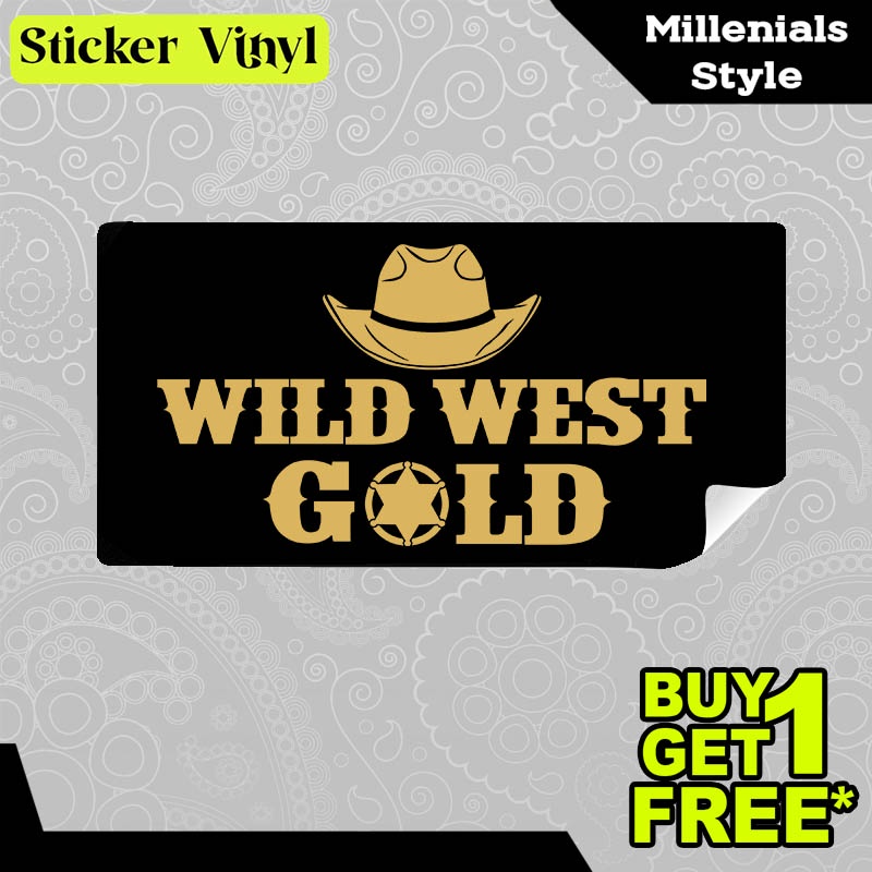 

Stiker Sticker Wild West Gold Pragmatic Play Game Slot Aesthetic Bahan Vinyl Satuan Anti Air