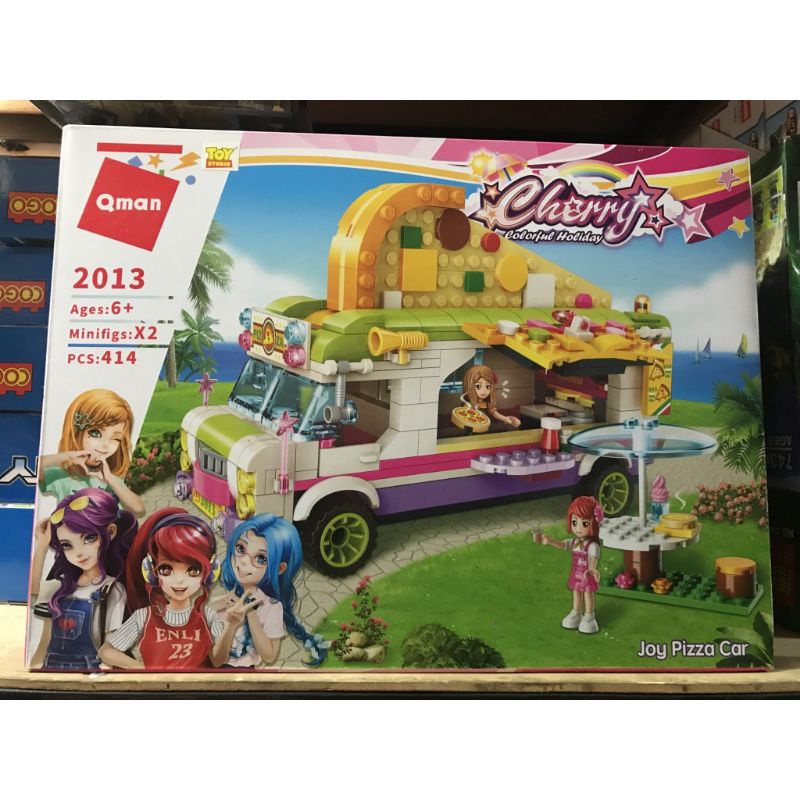 Bricks Lego Block Qman Cherry Colorful Holiday Joy Pizza Car 2013