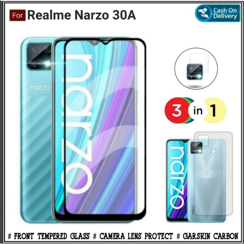 tempered glass full lapis hitam type hp Narzo 20/20a/20i/20 pro/30/30a/30i/50/50a/50i