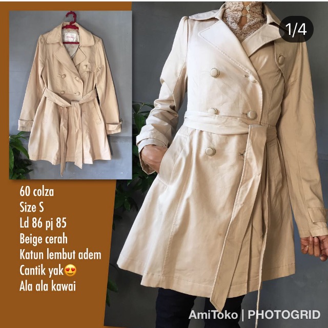 Coat colza size S-M