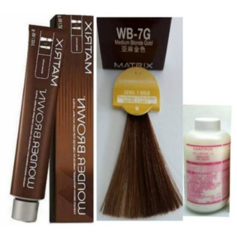 Cat rambut matrix Wonder brown WB-7G medium Blonde Gold