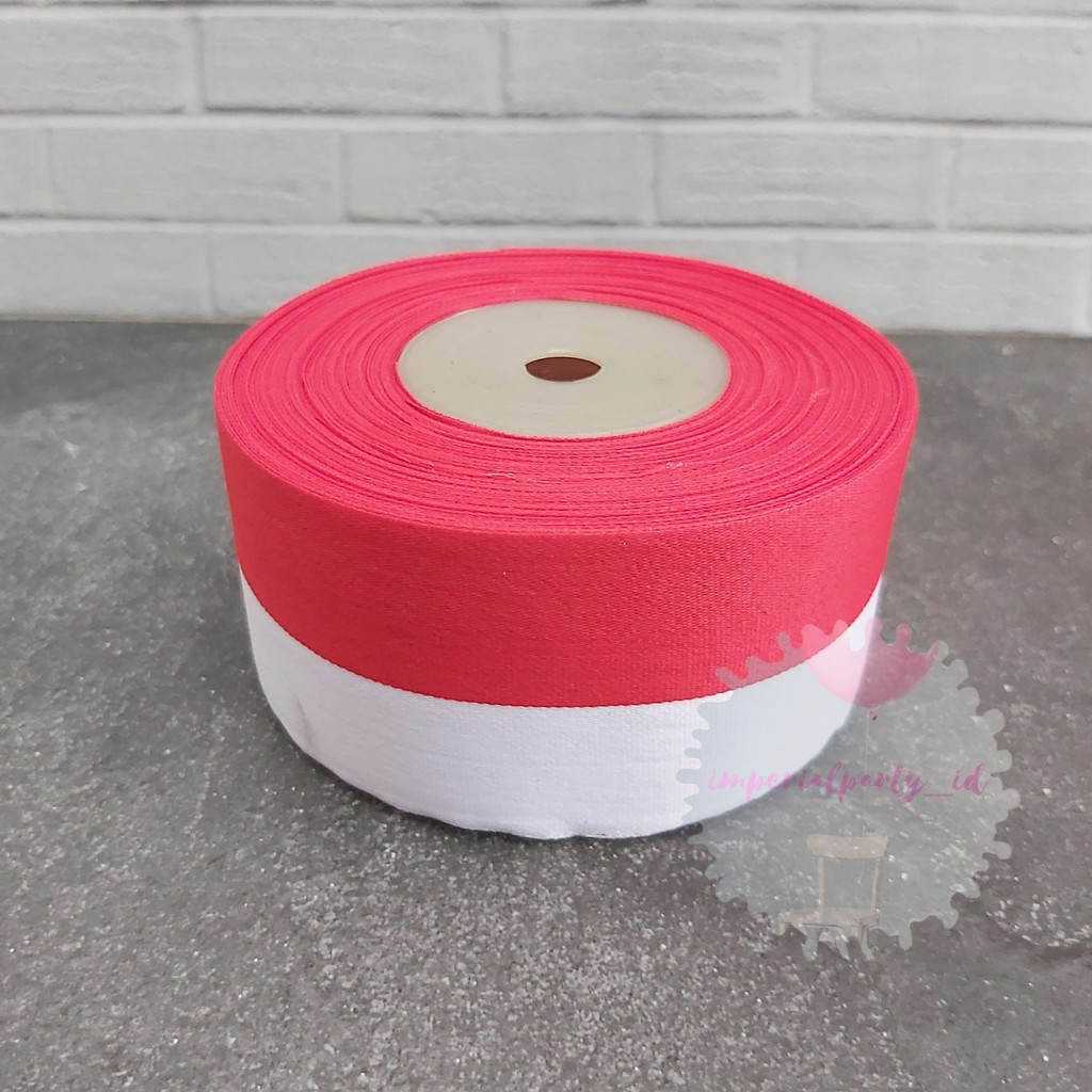 

Pita Kain Satin Merah Putih 2 Inch