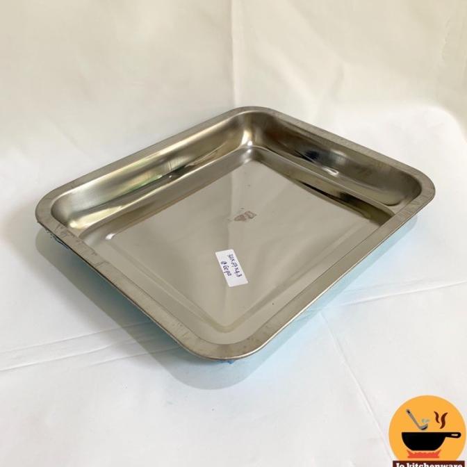 @@@@] Nampan / baki segi stainless sakura tebal / 32x27x4,8 cm