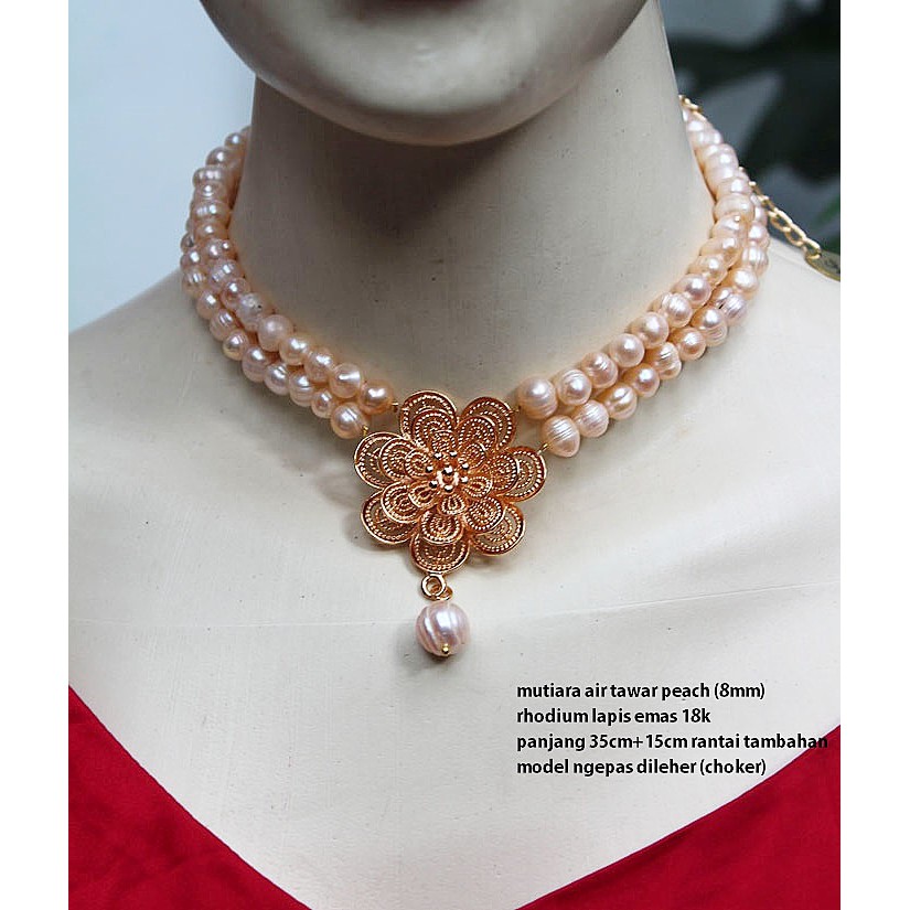 kalung choker//mutiara air tawar//choker